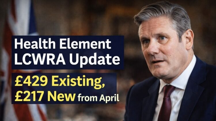 Health Element LCWRA Update: £429 Existing, £217 New from April